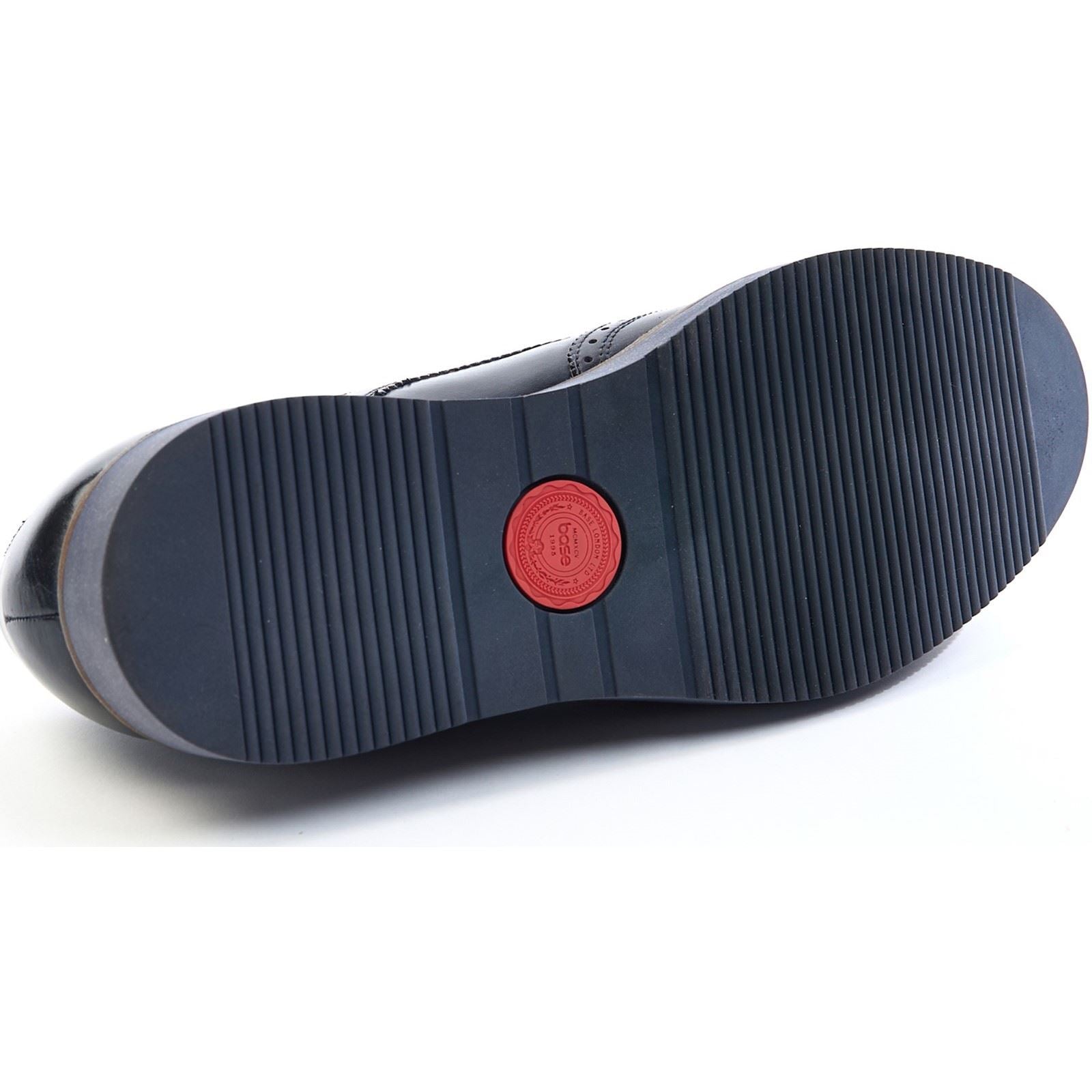 Base London Joe Leder Herren Navy Brogues Schuhe