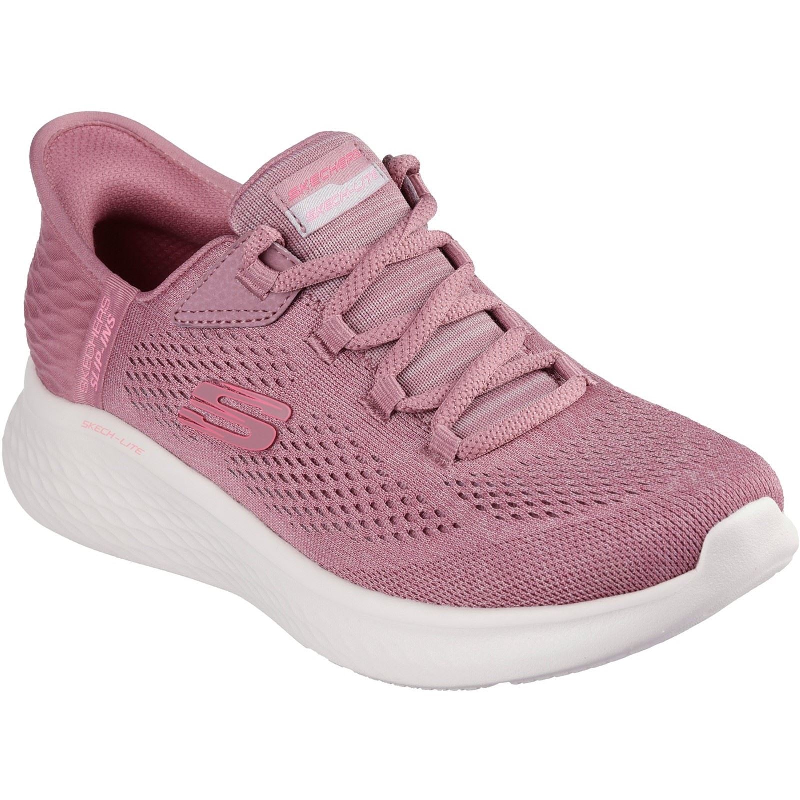 Skechers Skech-Lite Pro Natural Damen Textil Sneaker In Dunklem Malvenfarben