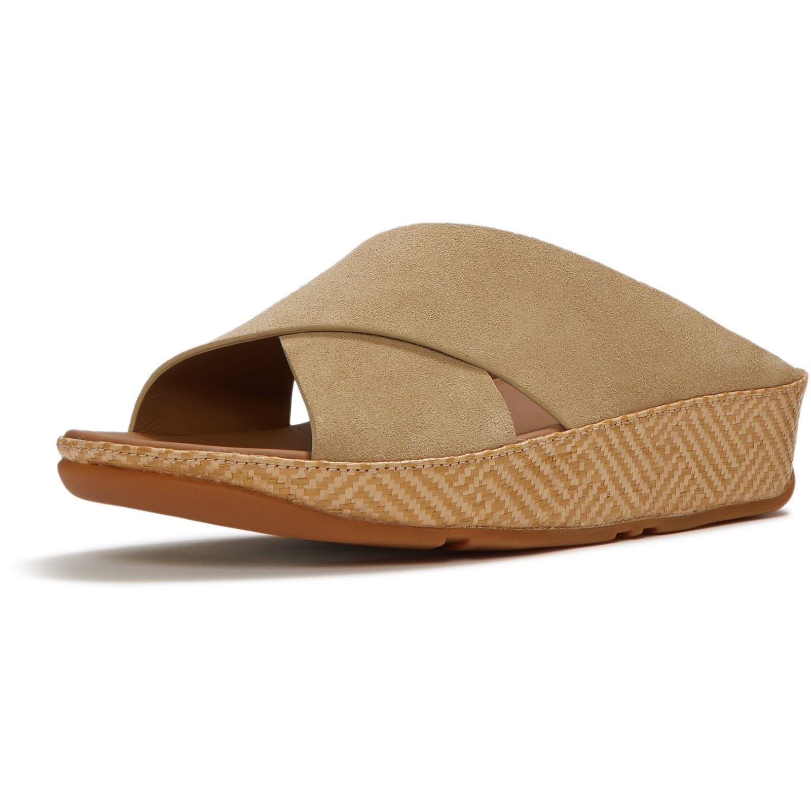 Fitflop Lulu Lux Graphic-Weave Wildleder Damen Cappuccino Sandalen
