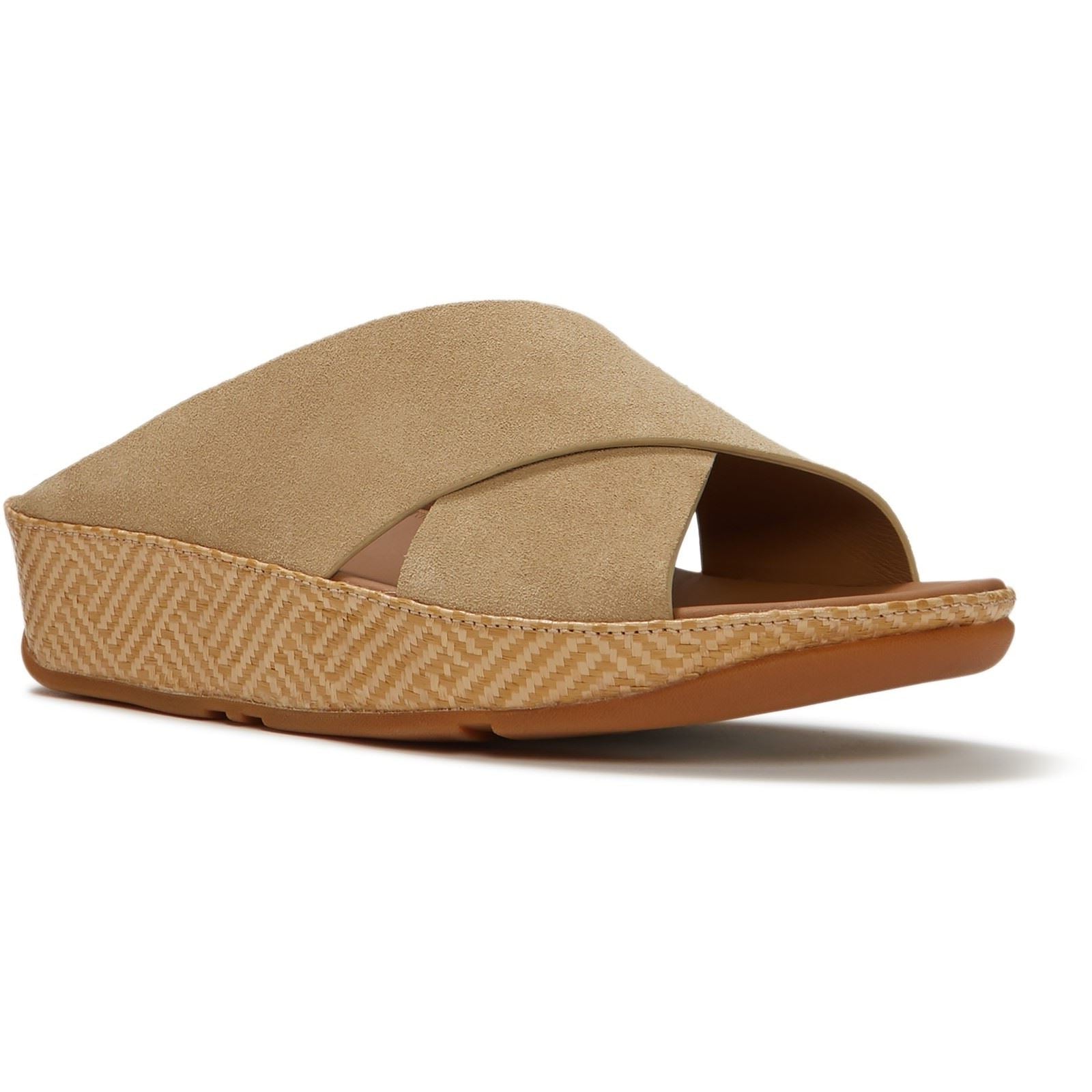 Fitflop Lulu Lux Graphic-Weave Wildleder Damen Cappuccino Sandalen