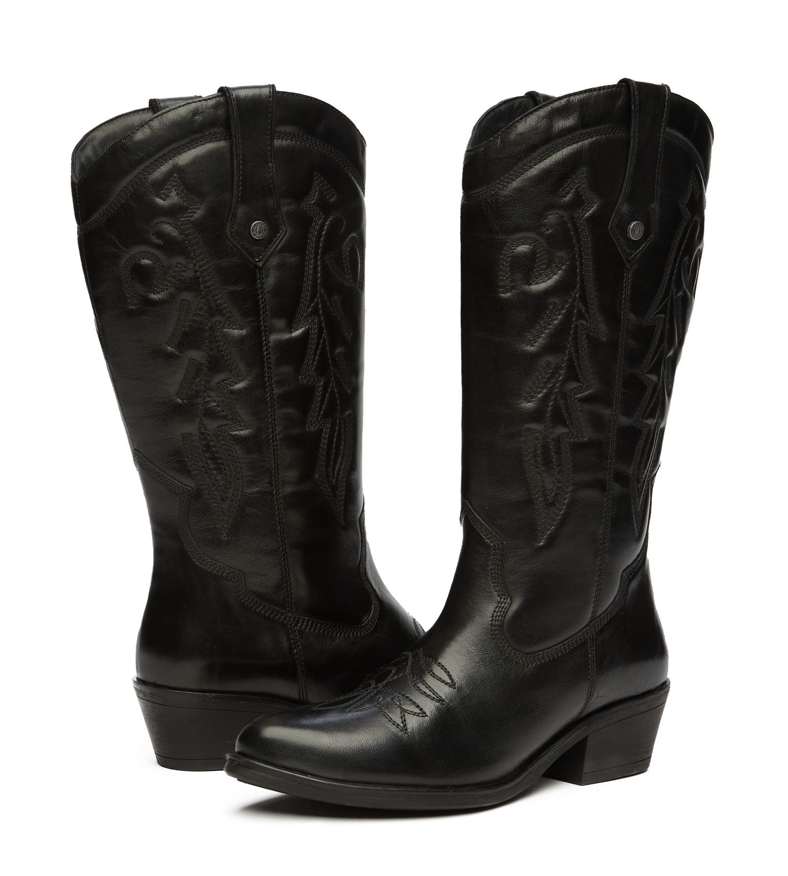 Osprey London The Louisiana Leder Damen Schwarze Stiefel