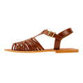 Tower London Hurache Damen Sandalen Aus Braunem Leder