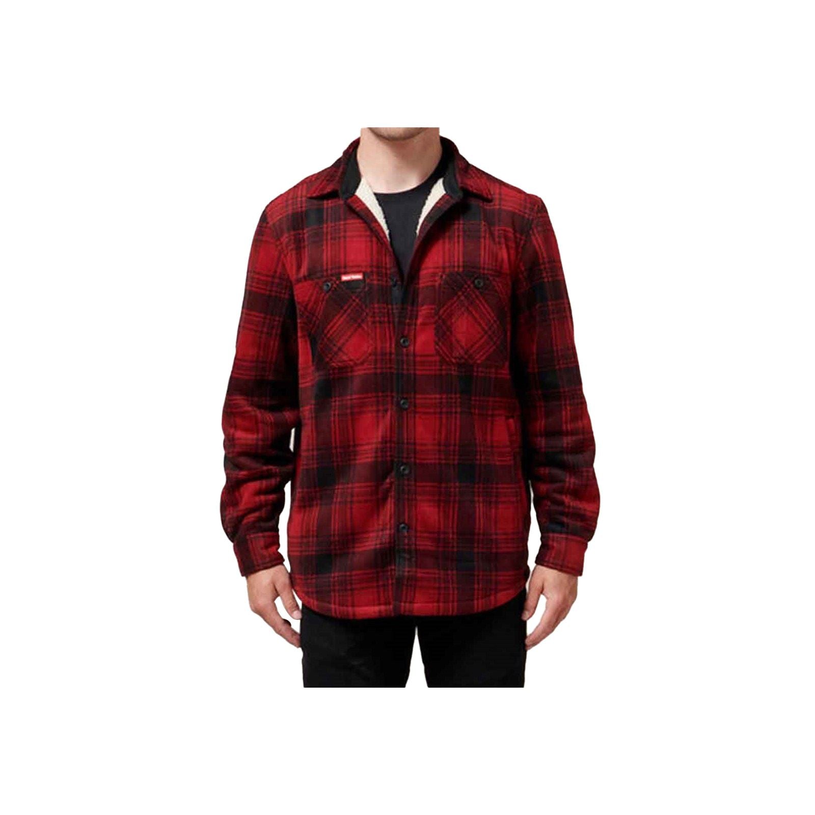 Hard Yakka Sherpa Herren Rote Fleecejacke