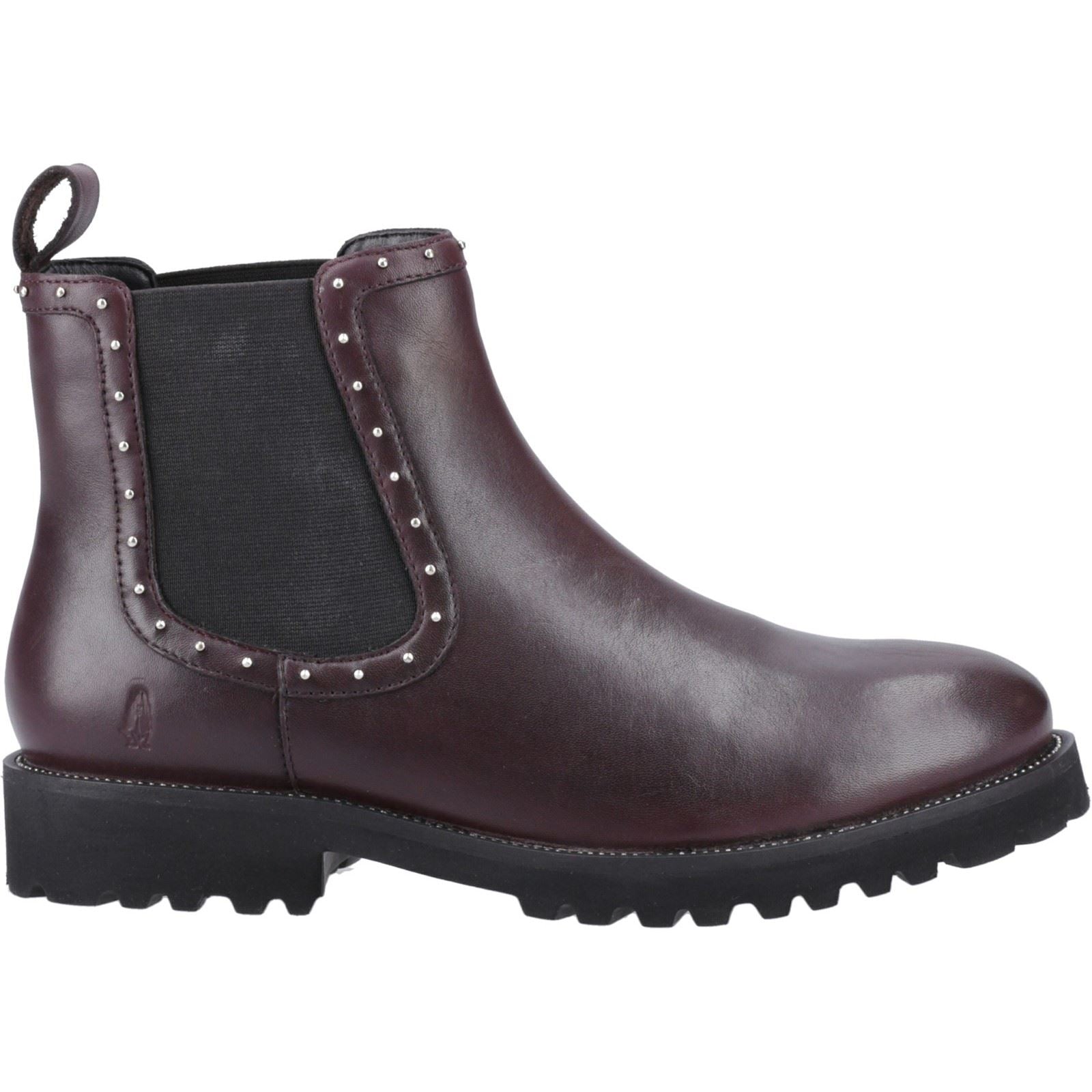Hush Puppies Gwyneth Damen Chelsea Stiefeletten aus Leder in Pflaume