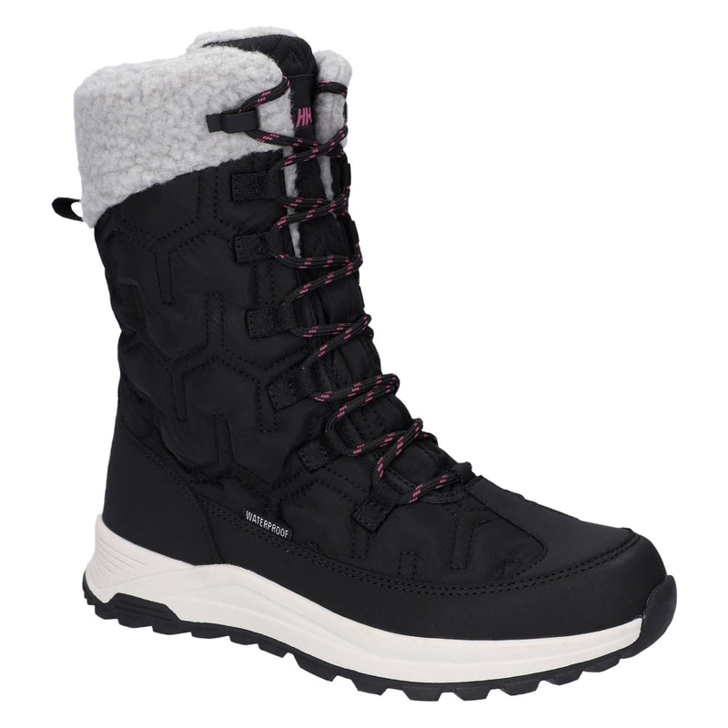 Hi-Tec Sophia Nylon Damen Winter Stiefeletten in Jet Black/Festival Fuchsia