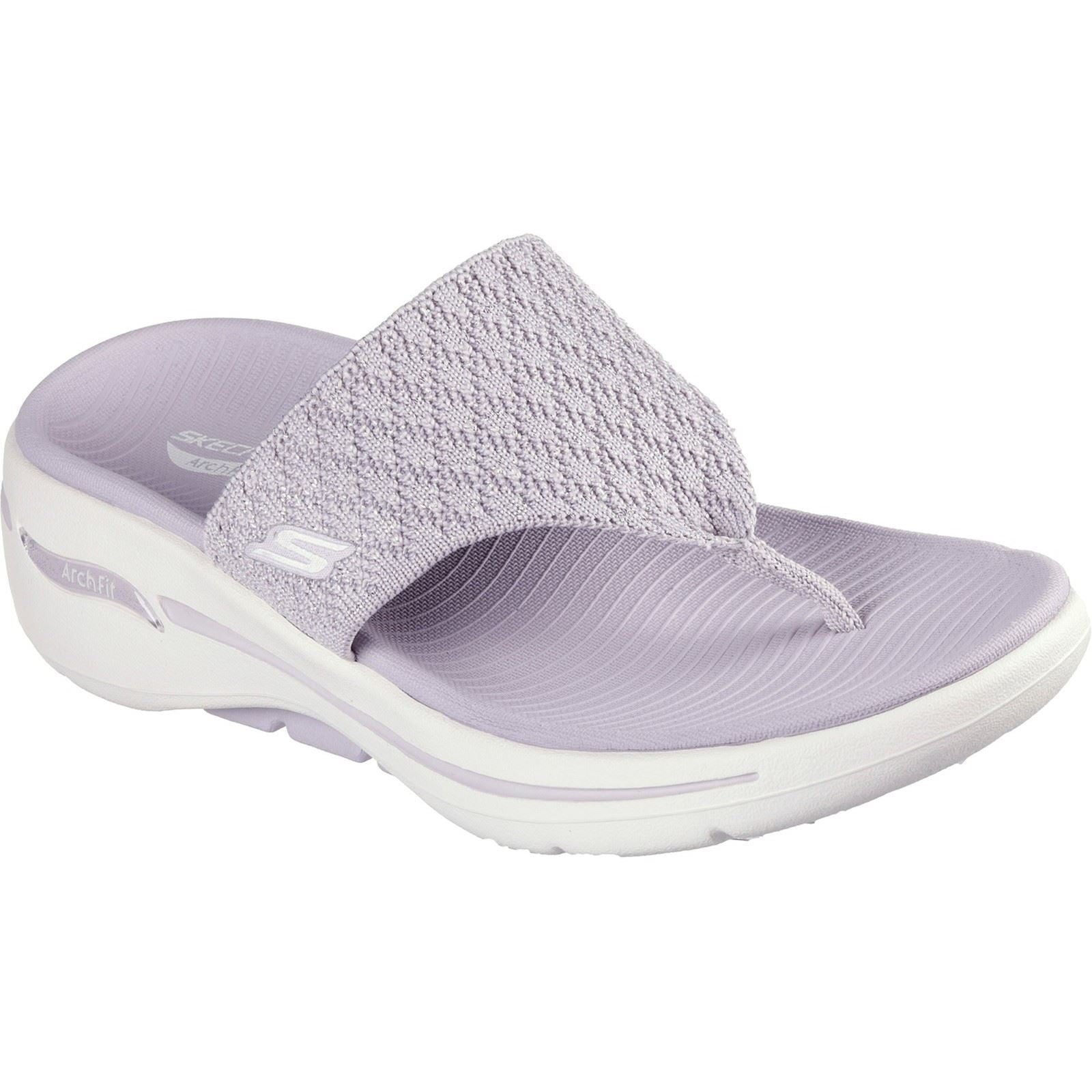 Skechers Go Walk Arch Fit Sandal Spellbound Polyester Damen Sandalen In Flieder