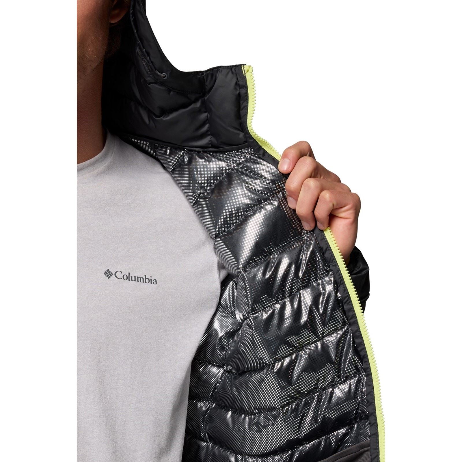 Columbia Powder Lite II Hooded Jacket Herren Blaue Pufferjacke