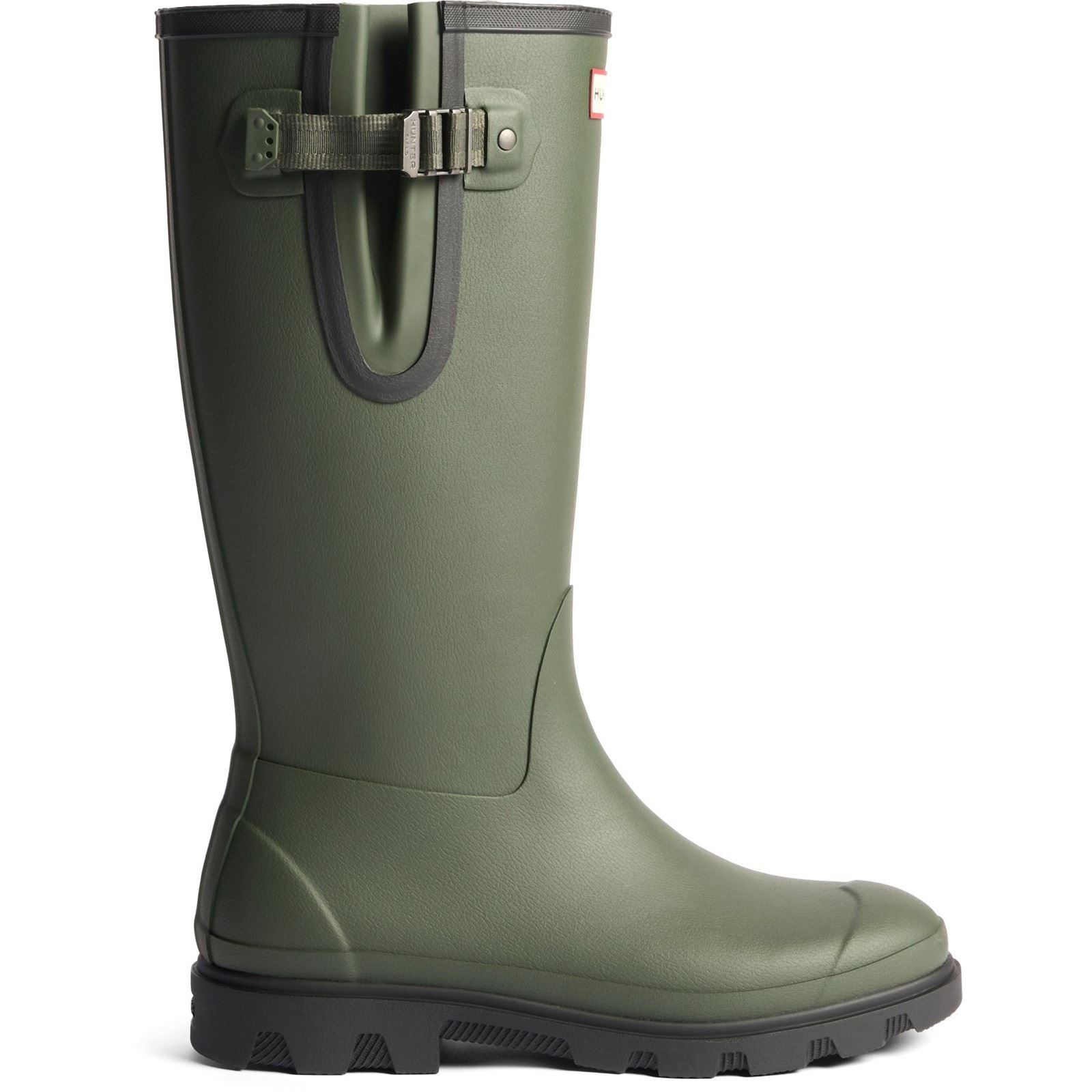Hunter Field Downpour Gummistiefel Für Damen In Dunkeloliv/Schwarz
