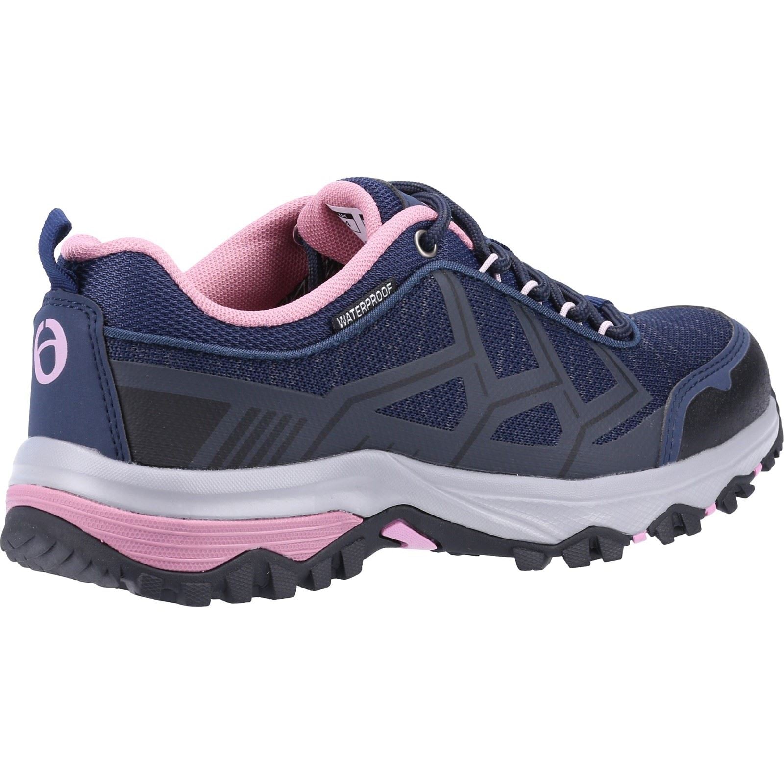 Cotswold Wychwood Low Recyceltes Kunststoff+Synthetisches Pu Damen Wanderschuhe In Marine/Rosa