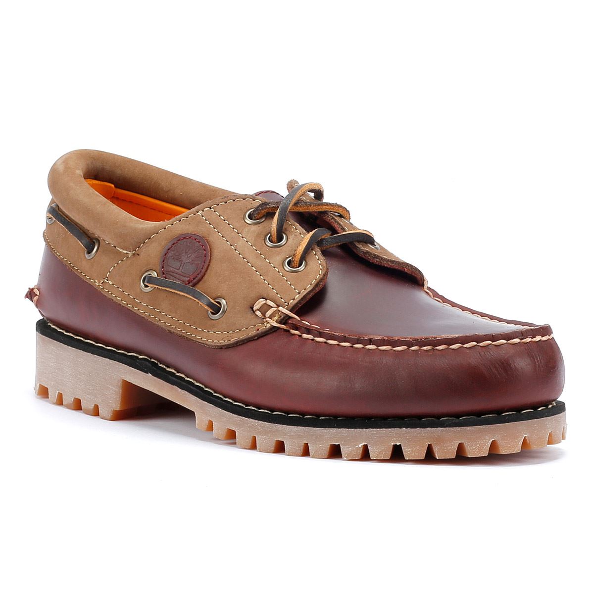 Timberland Authentic Lederbraune Schnürschuhe
