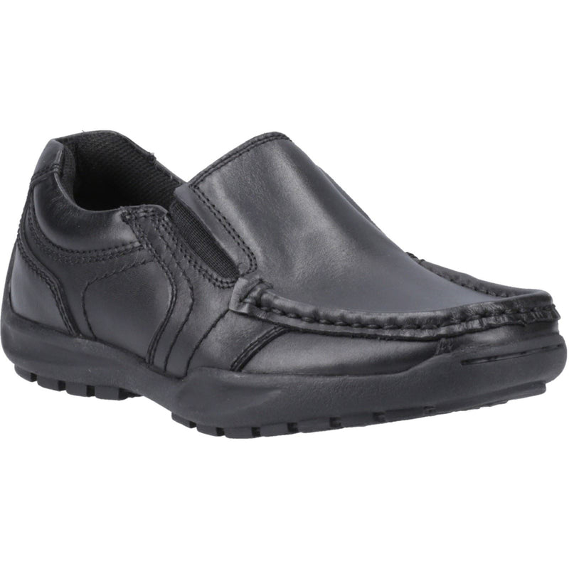 Hush Puppies Morgan Lederslipper In Schwarz Für Jungen