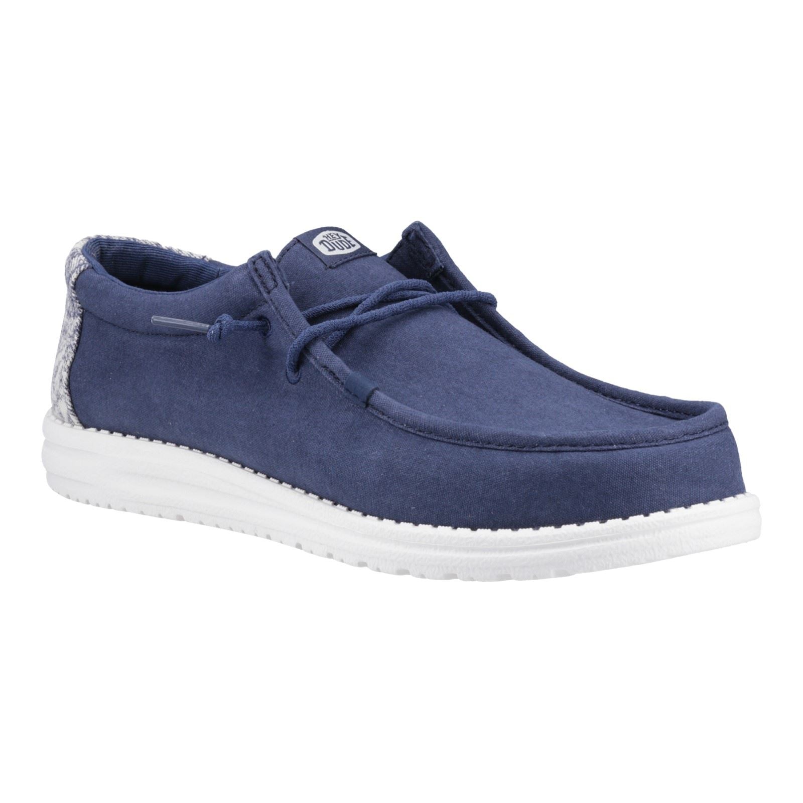HEYDUDE Wally Surf Wash Herren Blaue Trekkingschuhe Aus Baumwolle