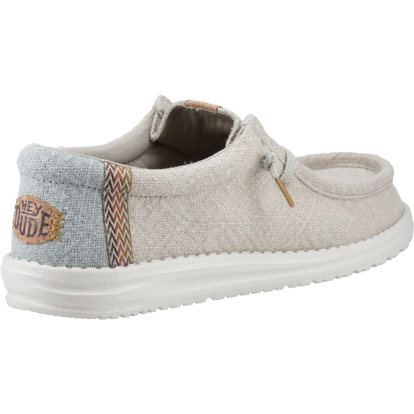 HEYDUDE Wally Jute Herren Mokassins Schuhe Aus Jute In Steingrau/Eisberggrün
