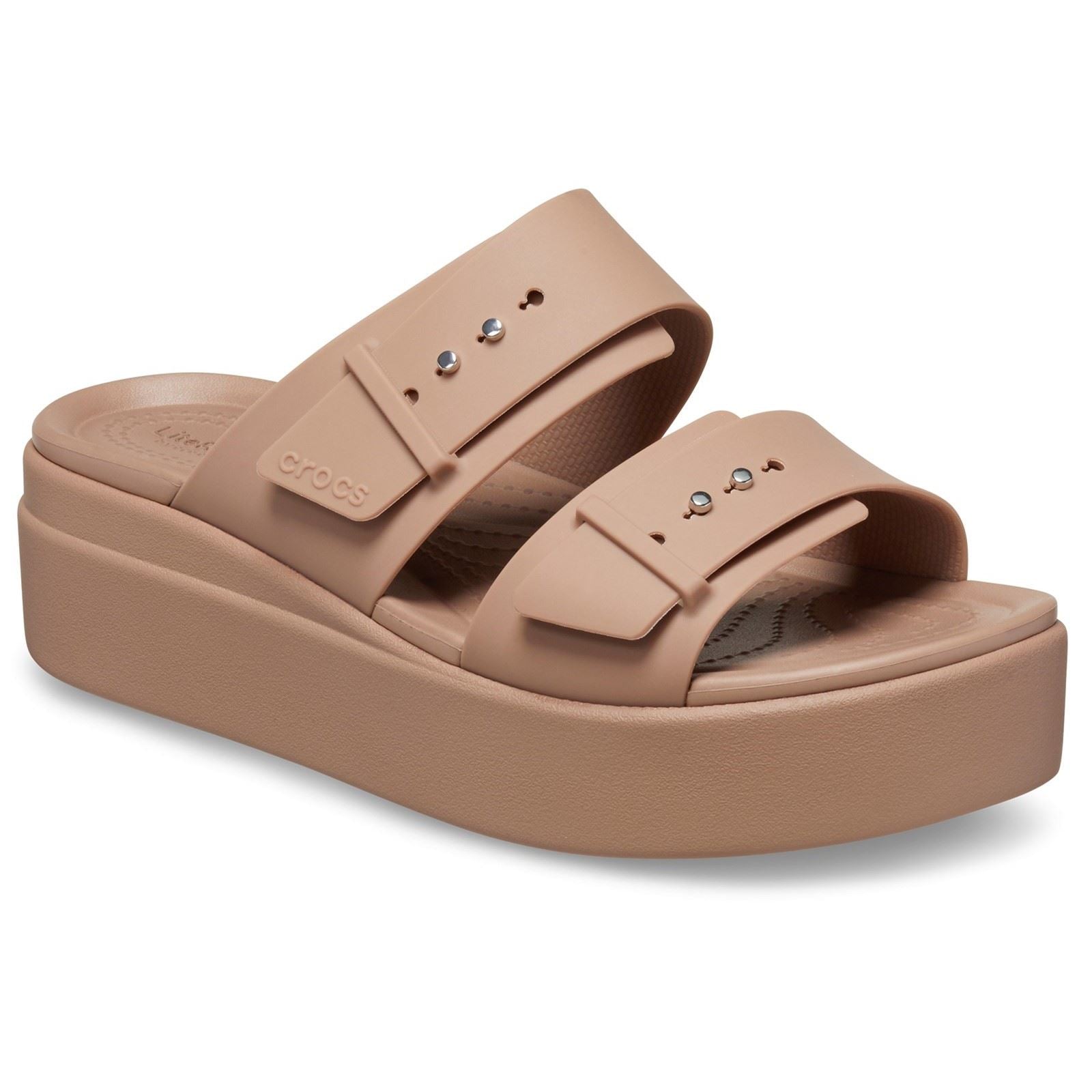Crocs Brooklyn Damen Sandalen Aus Thermoplastischem Material In Latte Farbe