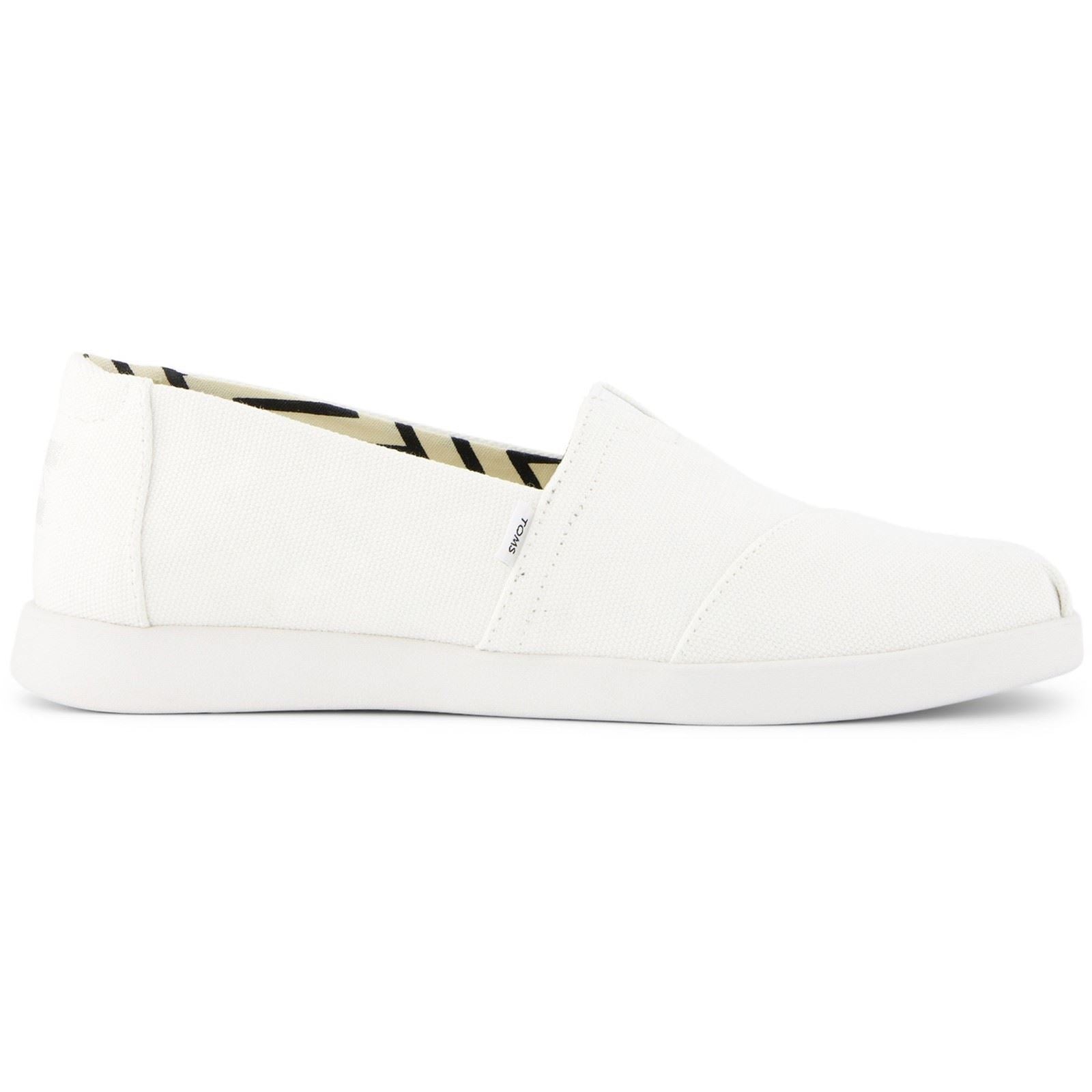 TOMS Alpargata Plus 100% Baumwolle Damen Weiße Espadrilles