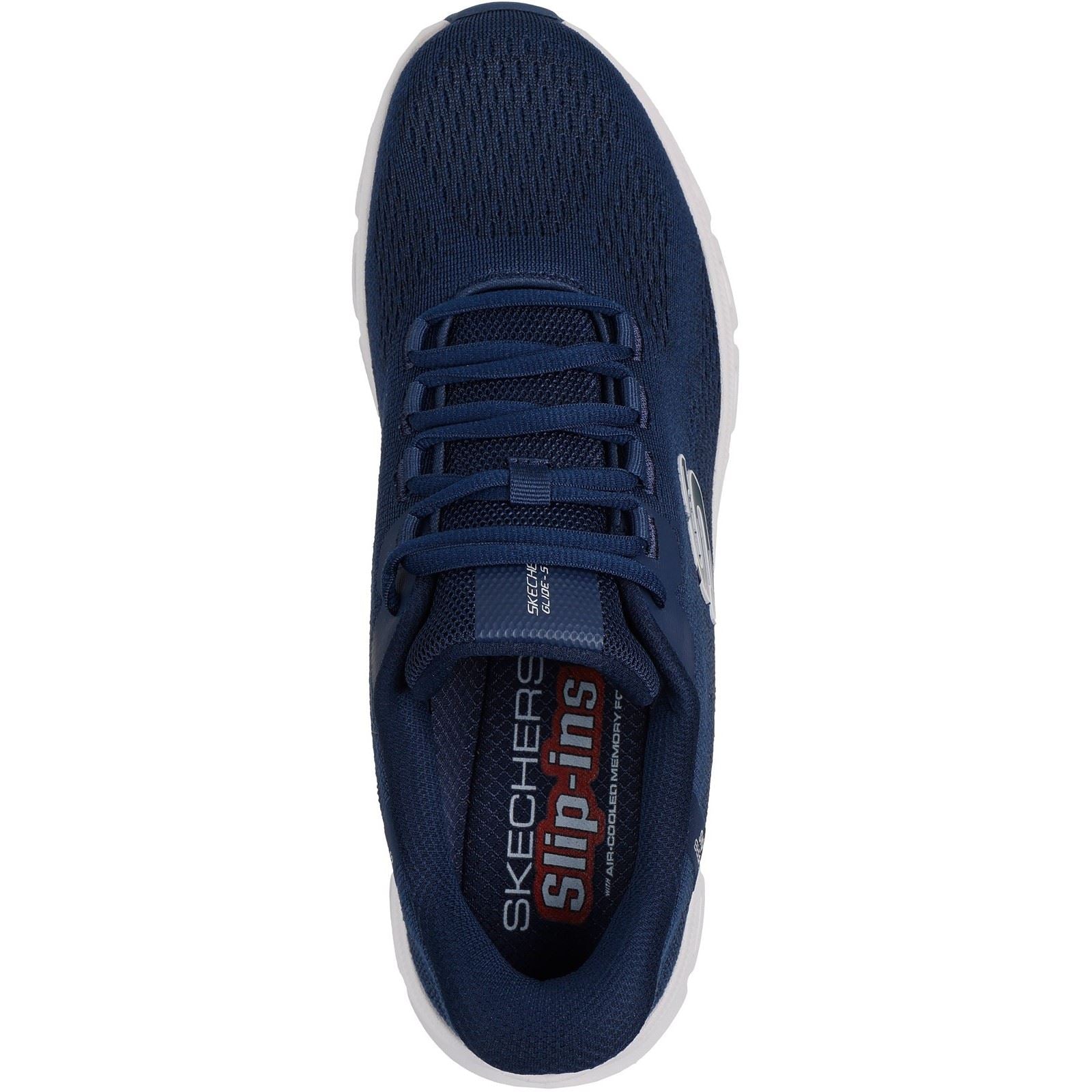 Skechers Glide-Step Pro Elron Textile Herren Turnschuhe In Marineblau