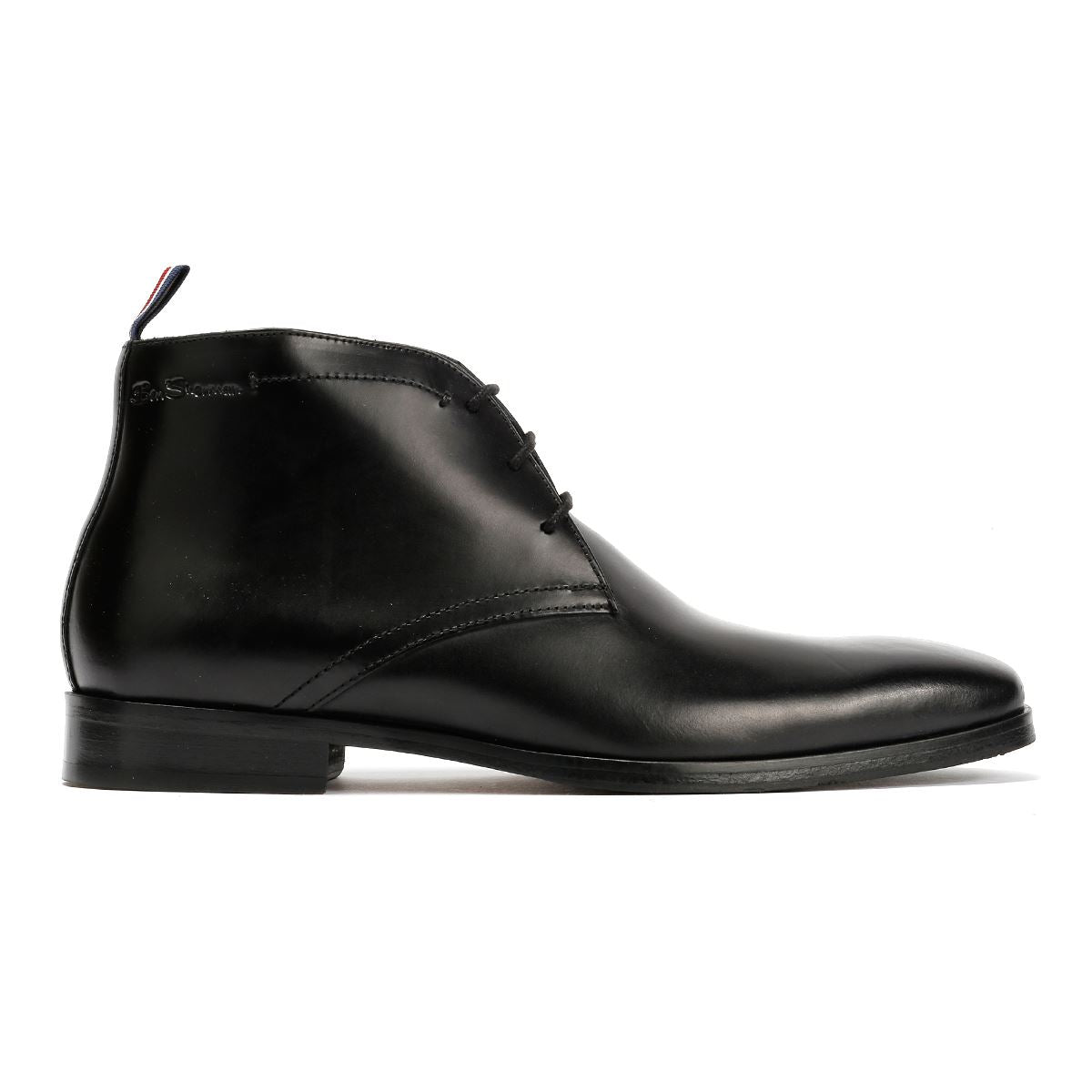 Ben Sherman London Leder Herren Schwarze Stiefel
