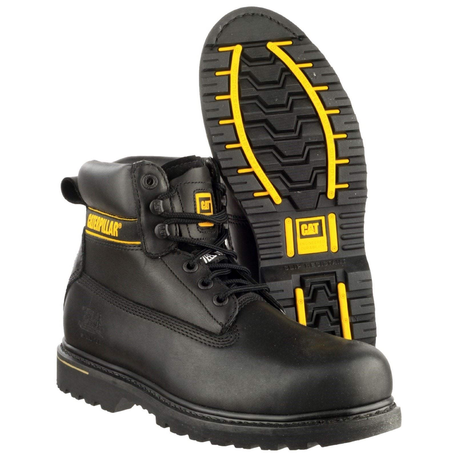 Caterpillar CatHolton S3 Leder Schwarz Sicherheitsschuhe
