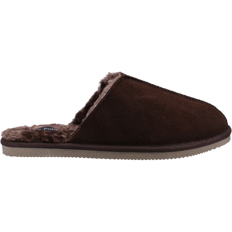 Hush Puppies Coady Wildleder Herren Hausschuhe In Braun