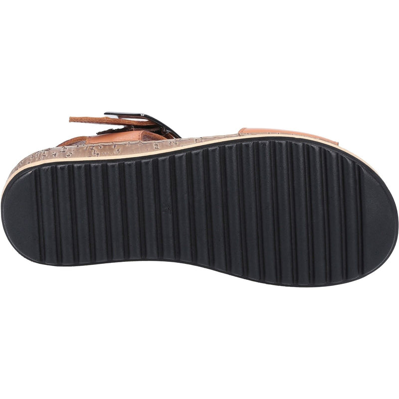 Hush Puppies Ellie Wide Damen Sandalen Aus Leder In Tan