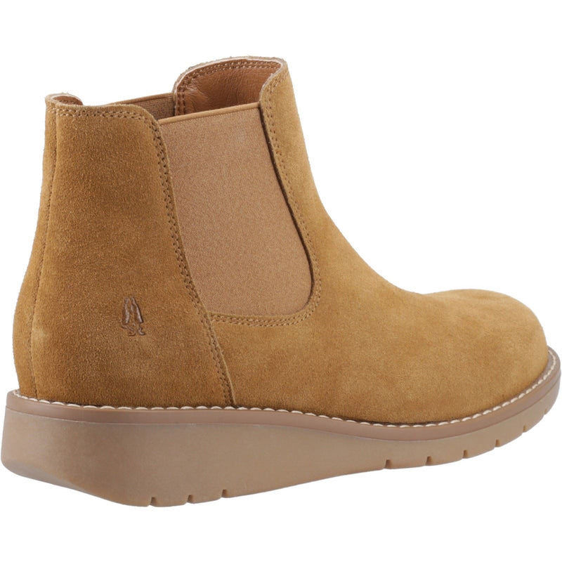Hush Puppies Leonie Damen Wildleder Flache Chelsea Stiefel in Tan