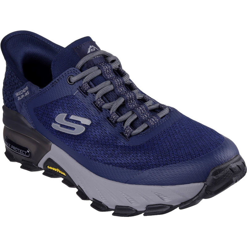 Skechers Max Protect Assembly Textil Herren Wanderstiefel In Marineblau