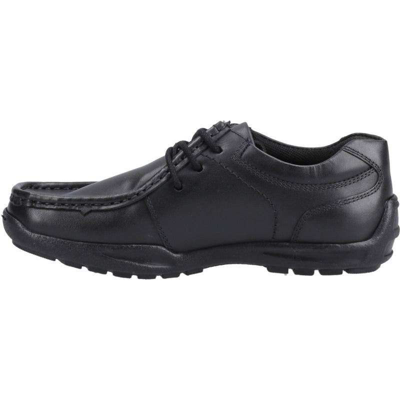 Hush Puppies Mackenzie Die Schwarzen Schnürschuhe Für Jungen Aus Leder