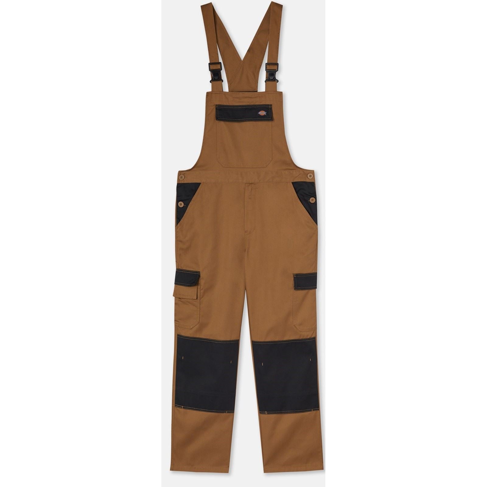 Dickies Everyday Bib and Brace Polyester Herren Brauner Arbeitsoverall