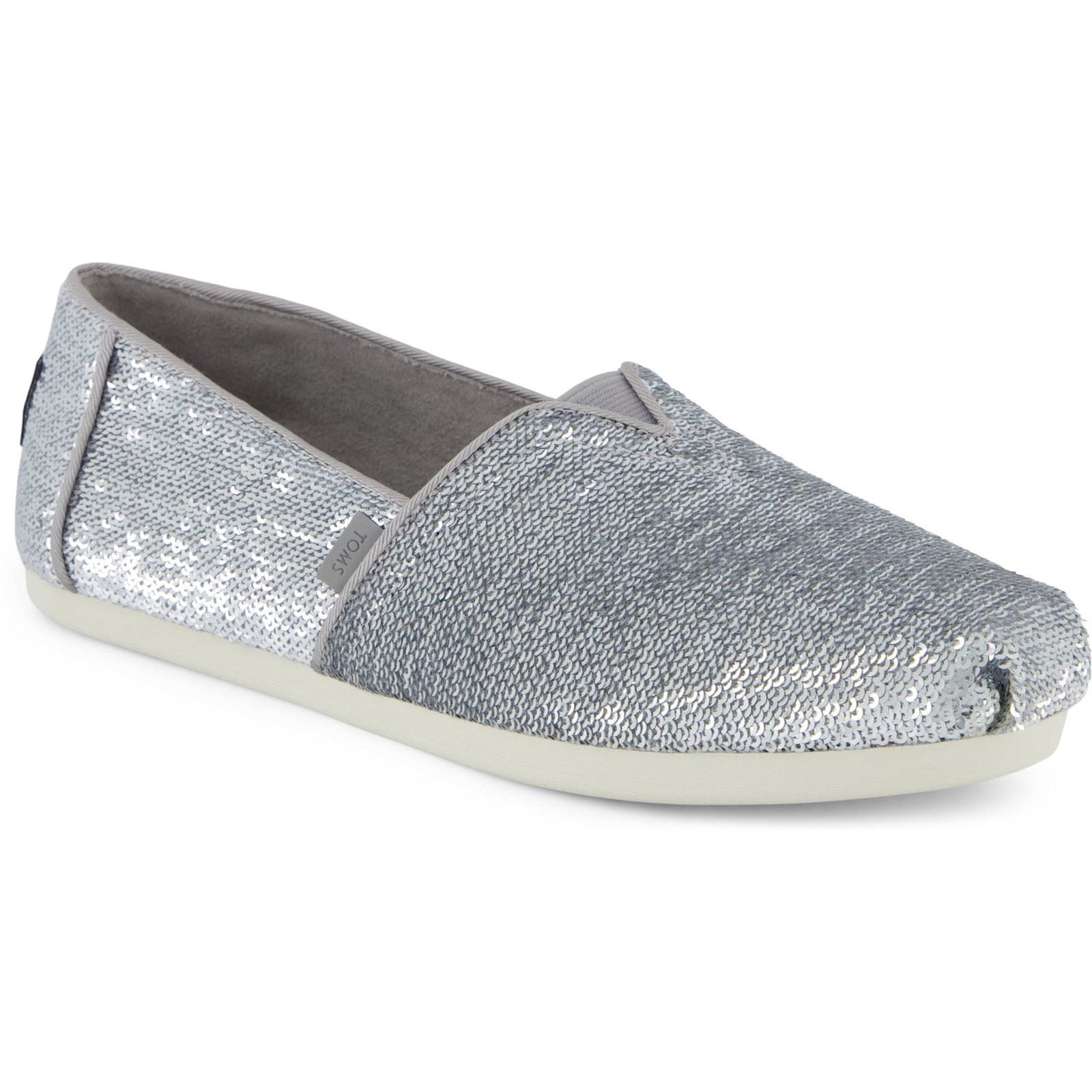 TOMS Alpargata Sequins Textil Damen Silber Espadrilles