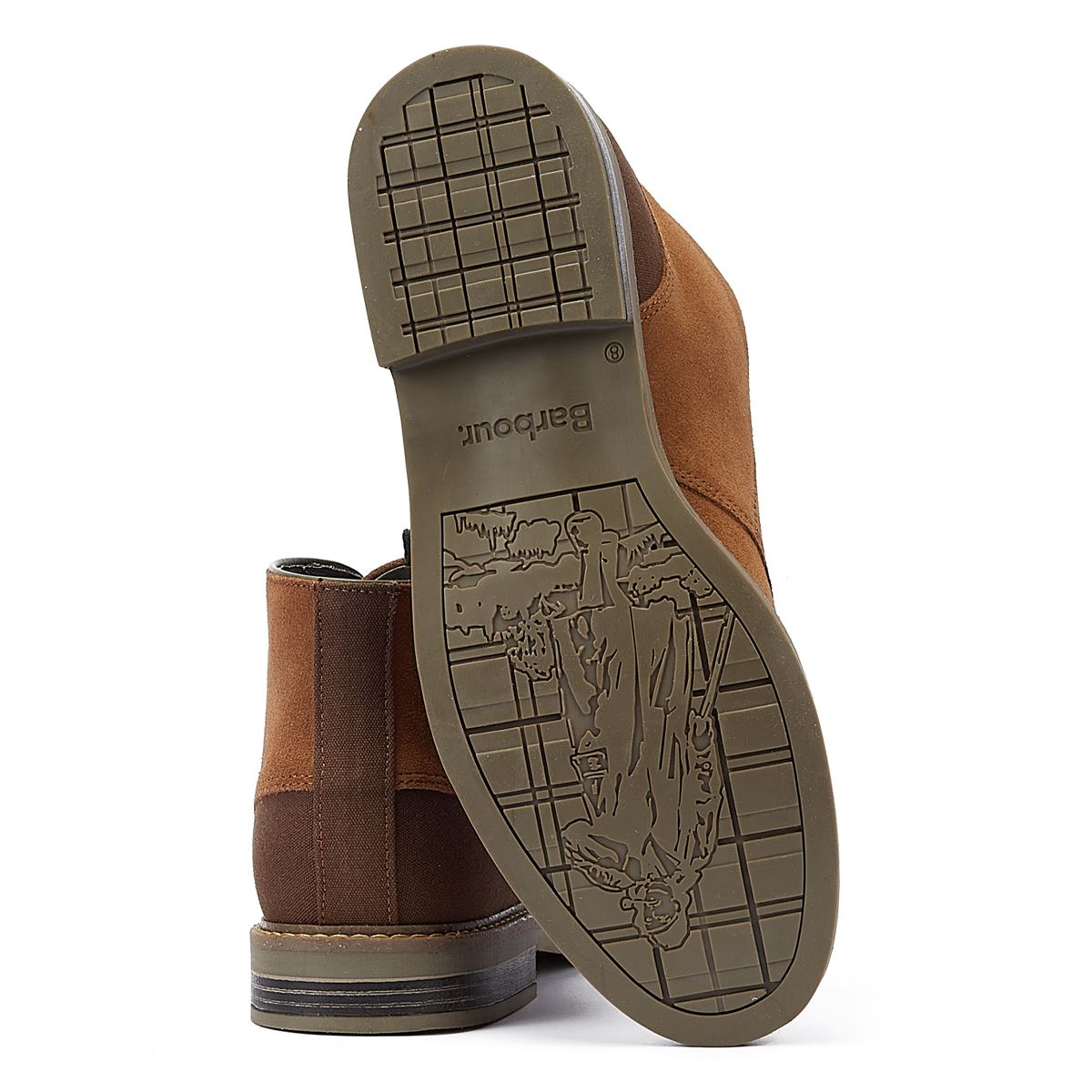 Barbour Hellbraune Wildleder-Herrenstiefel