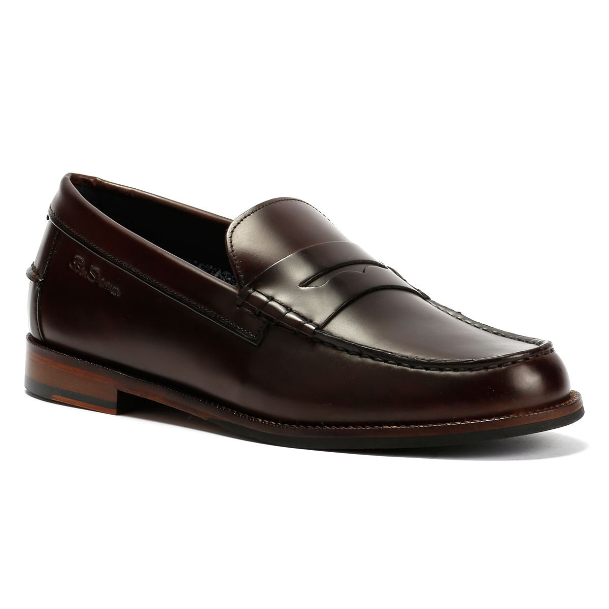 Ben Sherman Sid Leder Herren Braune Slipper