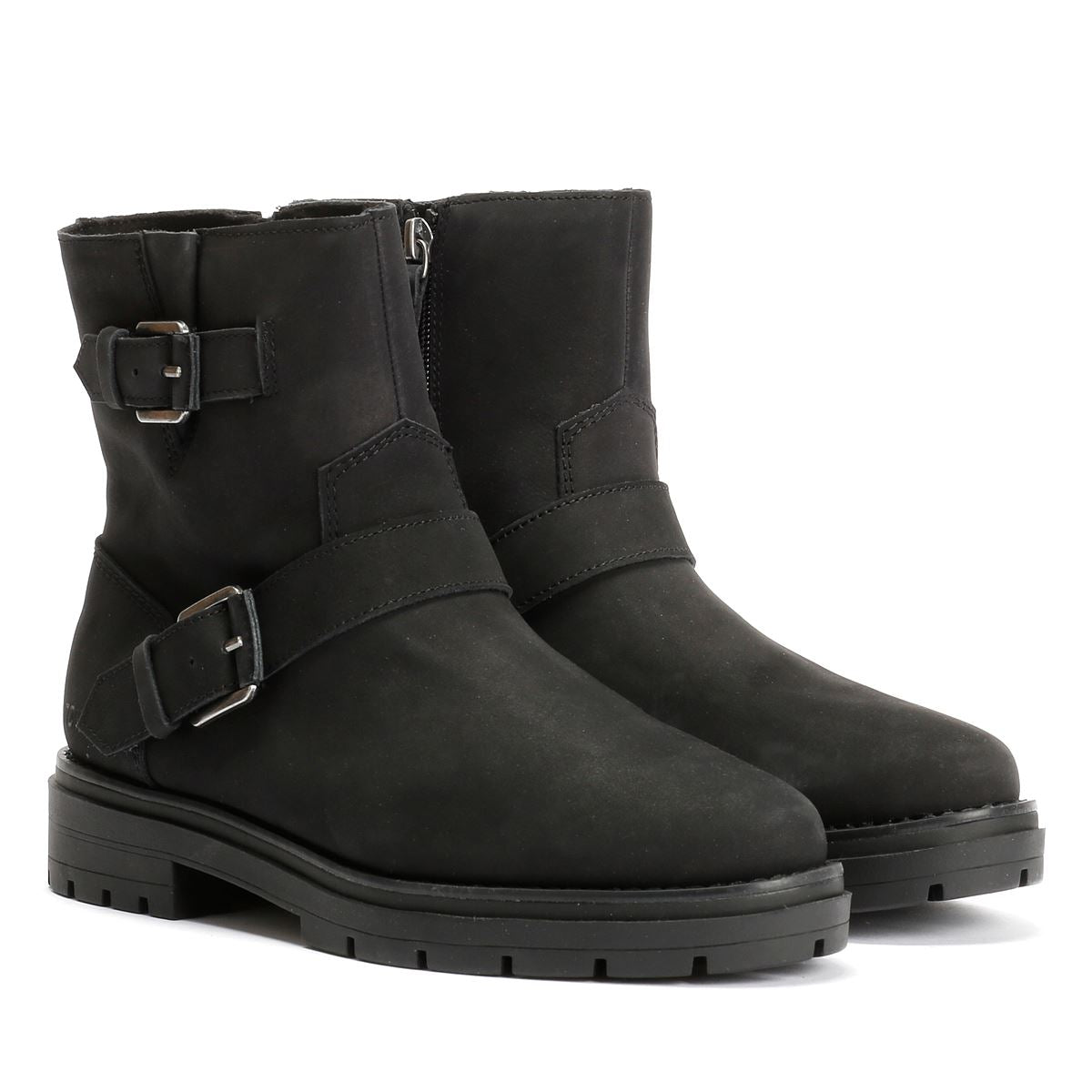 TOMS Ionie Moto Nubuck Damen Schwarze Stiefel