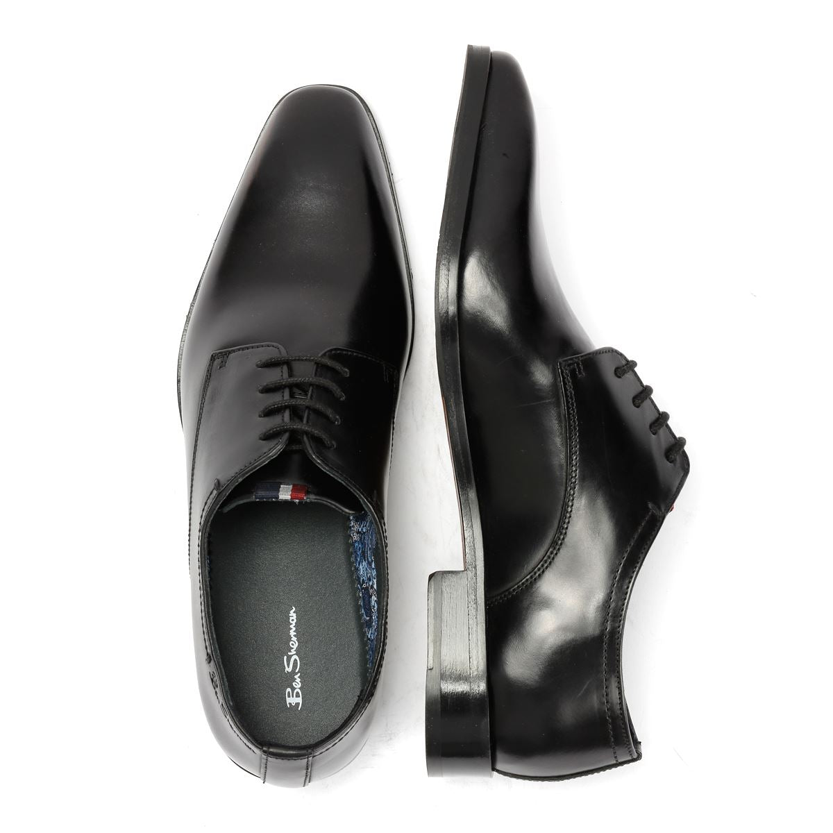 Ben Sherman Kenton Leder Herren Schwarz Schnürschuhe