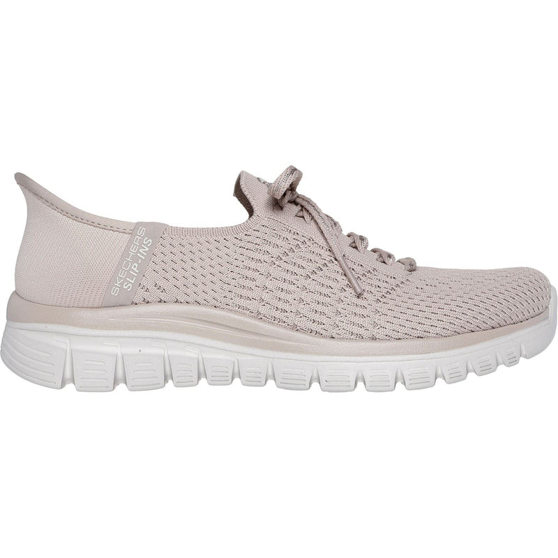 Skechers Graceful First Blush Damen Textil Sneaker In Taupe
