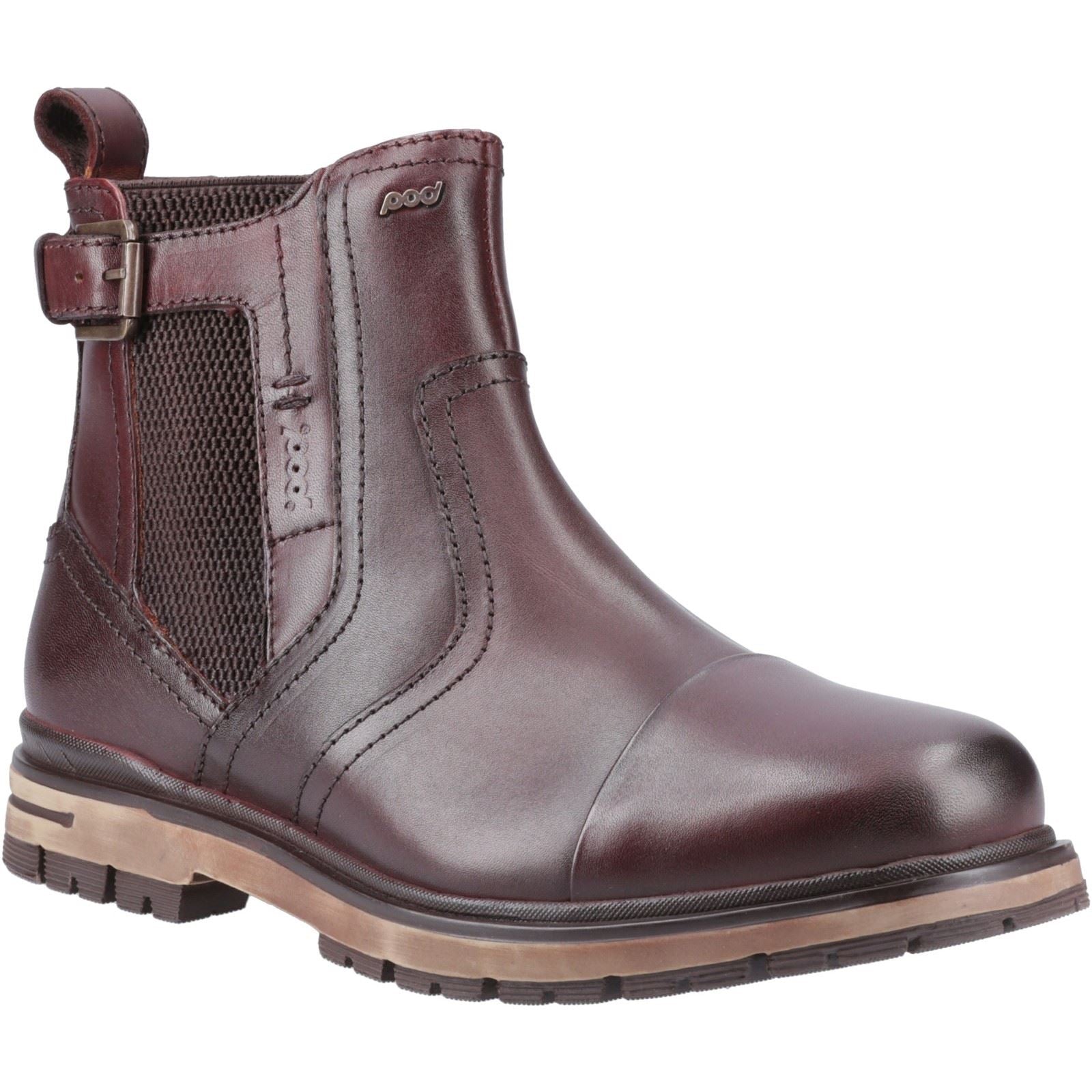 Pod Apollo Leder/Textil-Herrenstiefel In Dunkelbraun