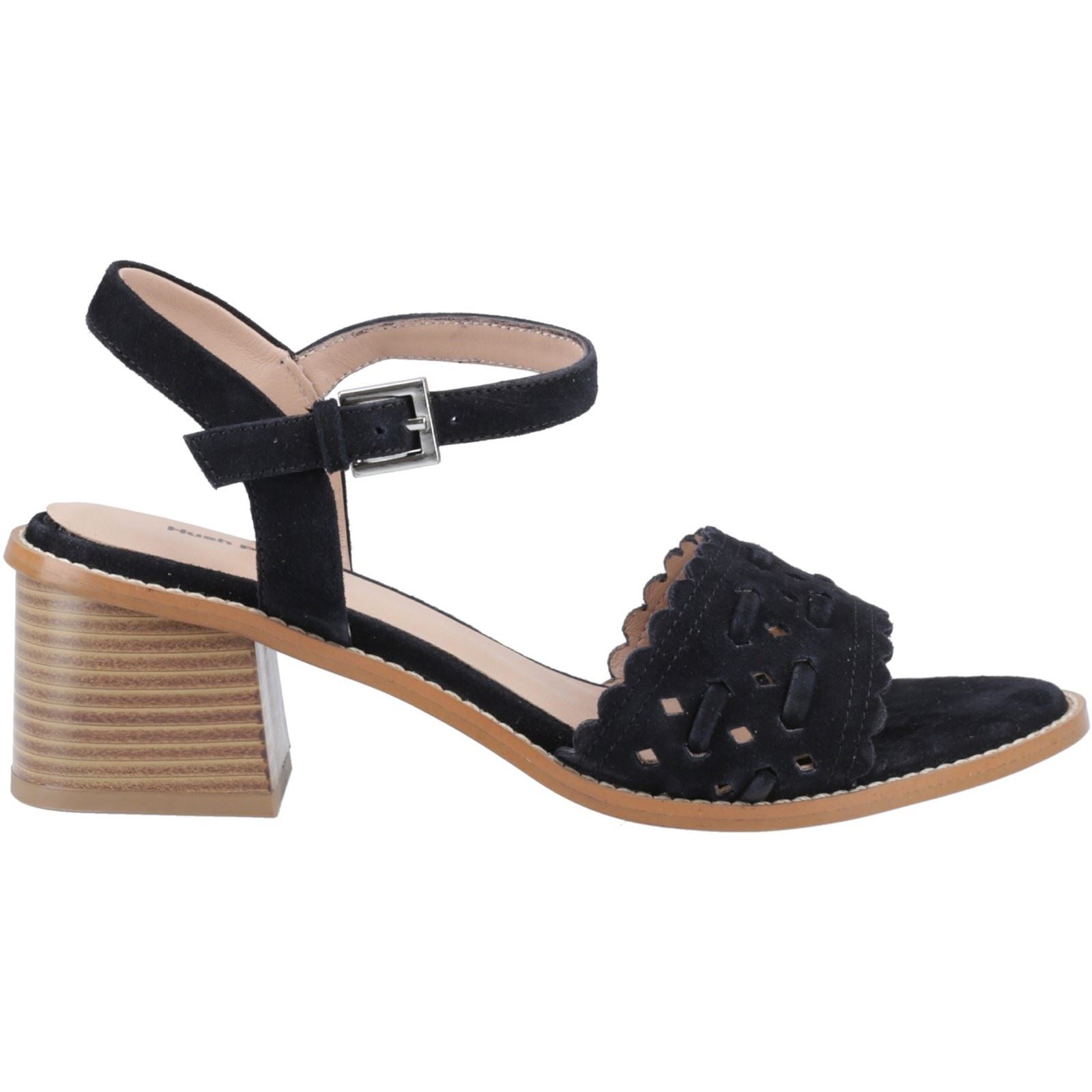 Hush Puppies Lacie Veloursleder Damenschwarze Sandalen