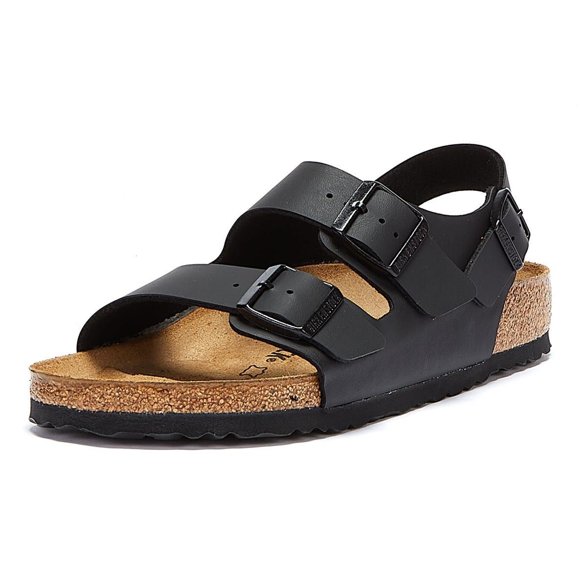 Birkenstock Milano Birko Flor Schwarze Sandalen