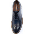 Base London Joe Leder Herren Navy Brogues Schuhe