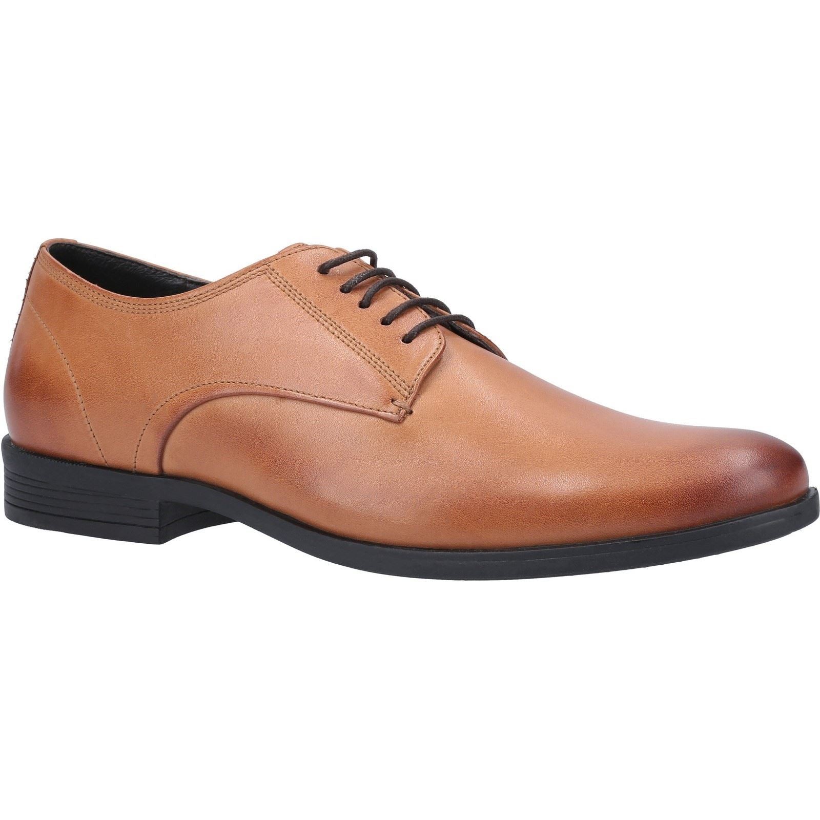 Hush Puppies Oscar Clean Toe Leder-Herrenschuhe In Hellbraun Mit Schnürung