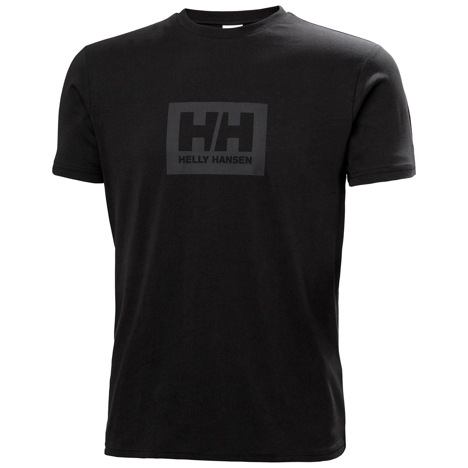Helly Hansen Sport HH Box 2.0 Baumwoll Männer Schwarze Farbe Kurzarm-T-Shirts