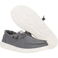 HEYDUDE Wendy Canvas 100% Baumwoll-Damendunkelgraue Loafer