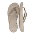 FitFlop Iqushion Ombre Sparkle Damen Zehentrenner Aus Beigeem Gummi
