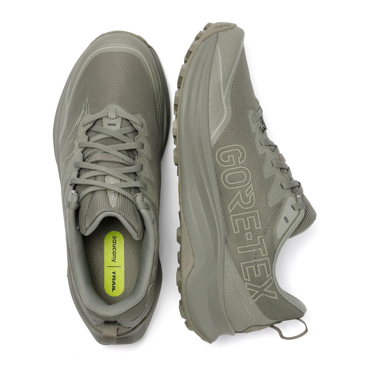 Saucony Peregrine 16 GTX Herren Grüne Sneaker