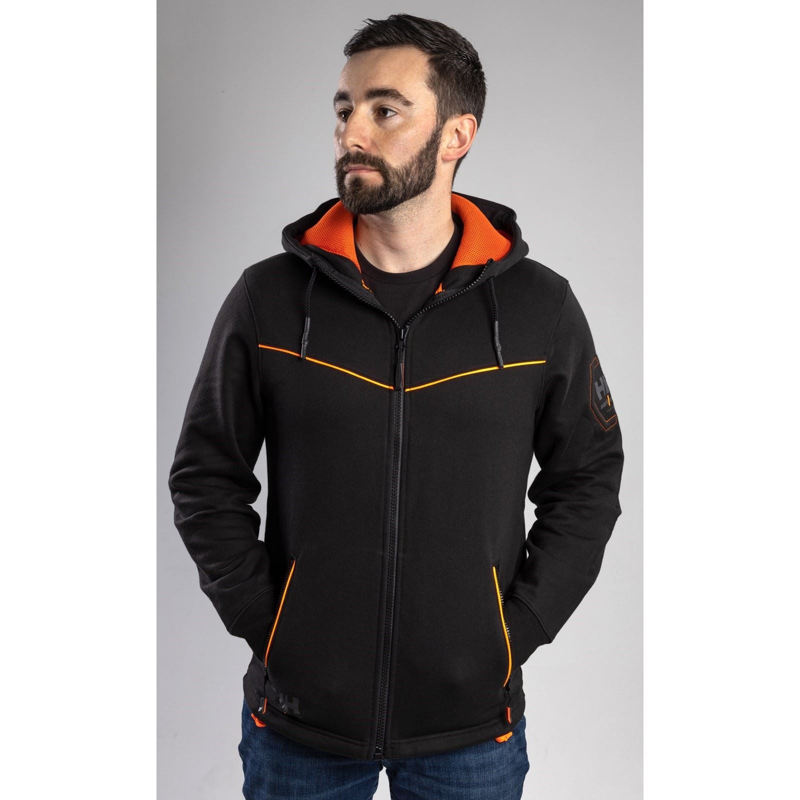 Helly Hansen Workwear Chelsea Evolution Baumwolle Herren Schwarzes Kapuzensweatshirt
