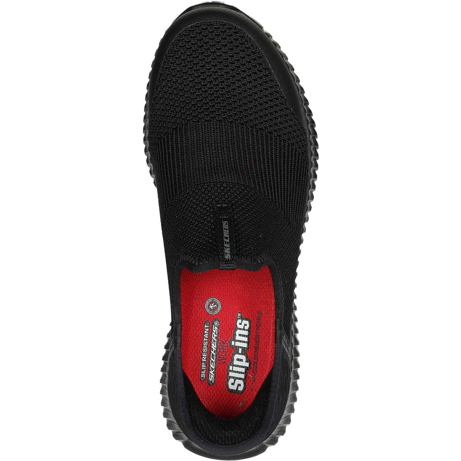 Skechers Workwear Cessnock - Gwynedd Textil Damen Schwarze Sicherheits Sneakers