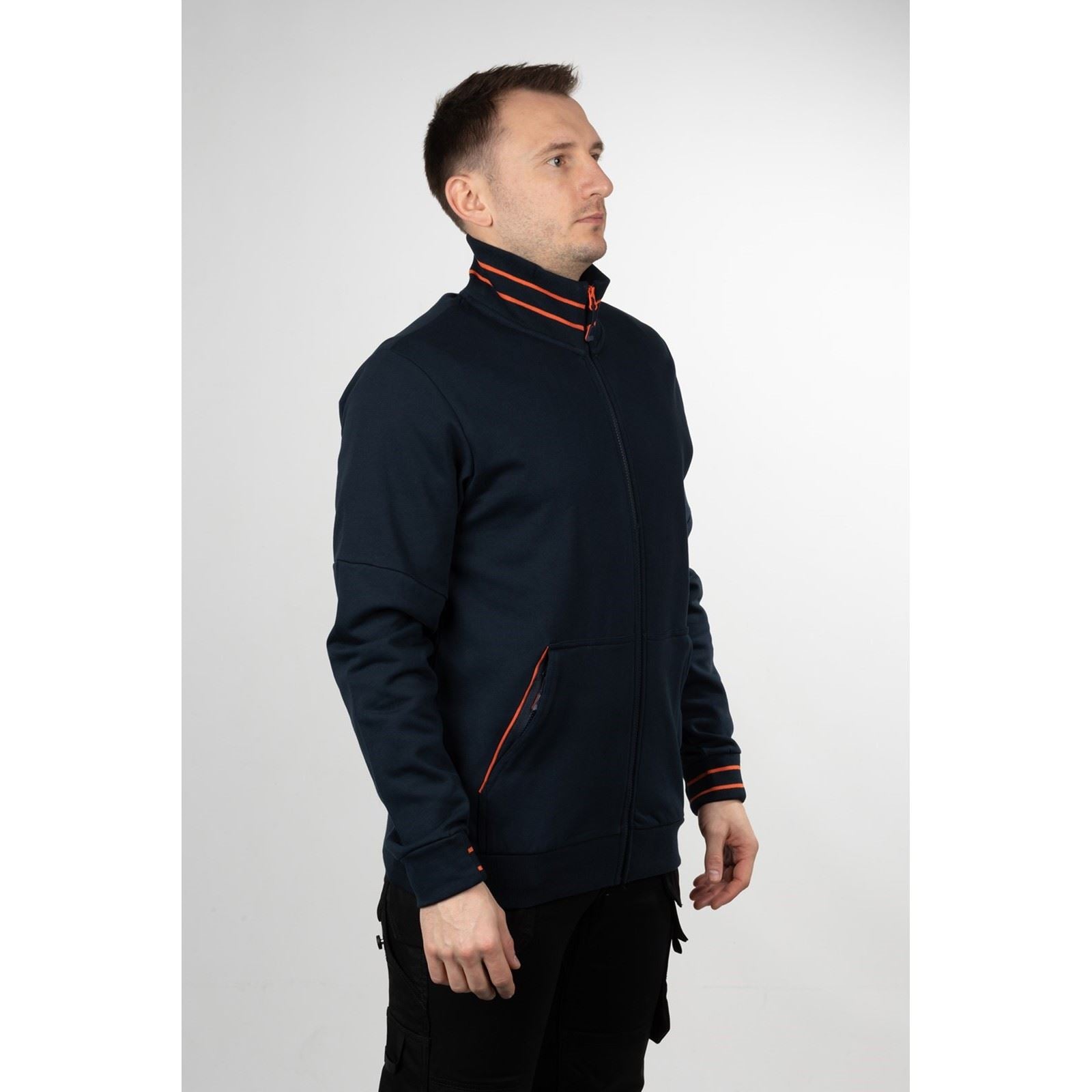 Helly Hansen Workwear Kensington Zip Baumwoll Herren Blau Sweatshirt