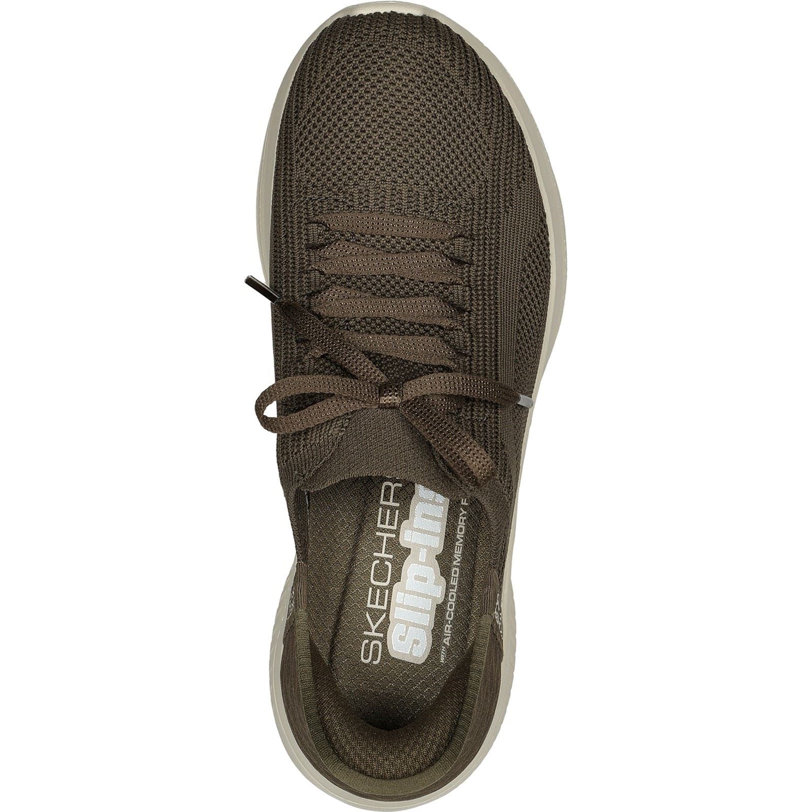 Skechers Ultra Flex 3.0 Brilliant Path Textile Damen Olivgrüne Sneakers