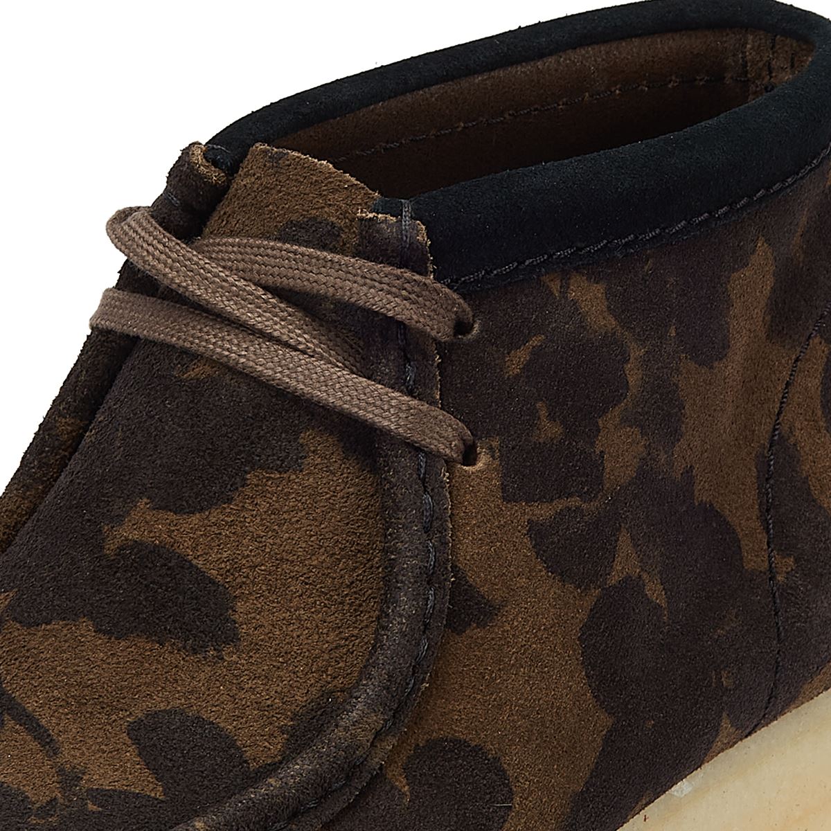 Clarks Originals Wallabee Floral Herren Stiefel In Schwarz/Khaki