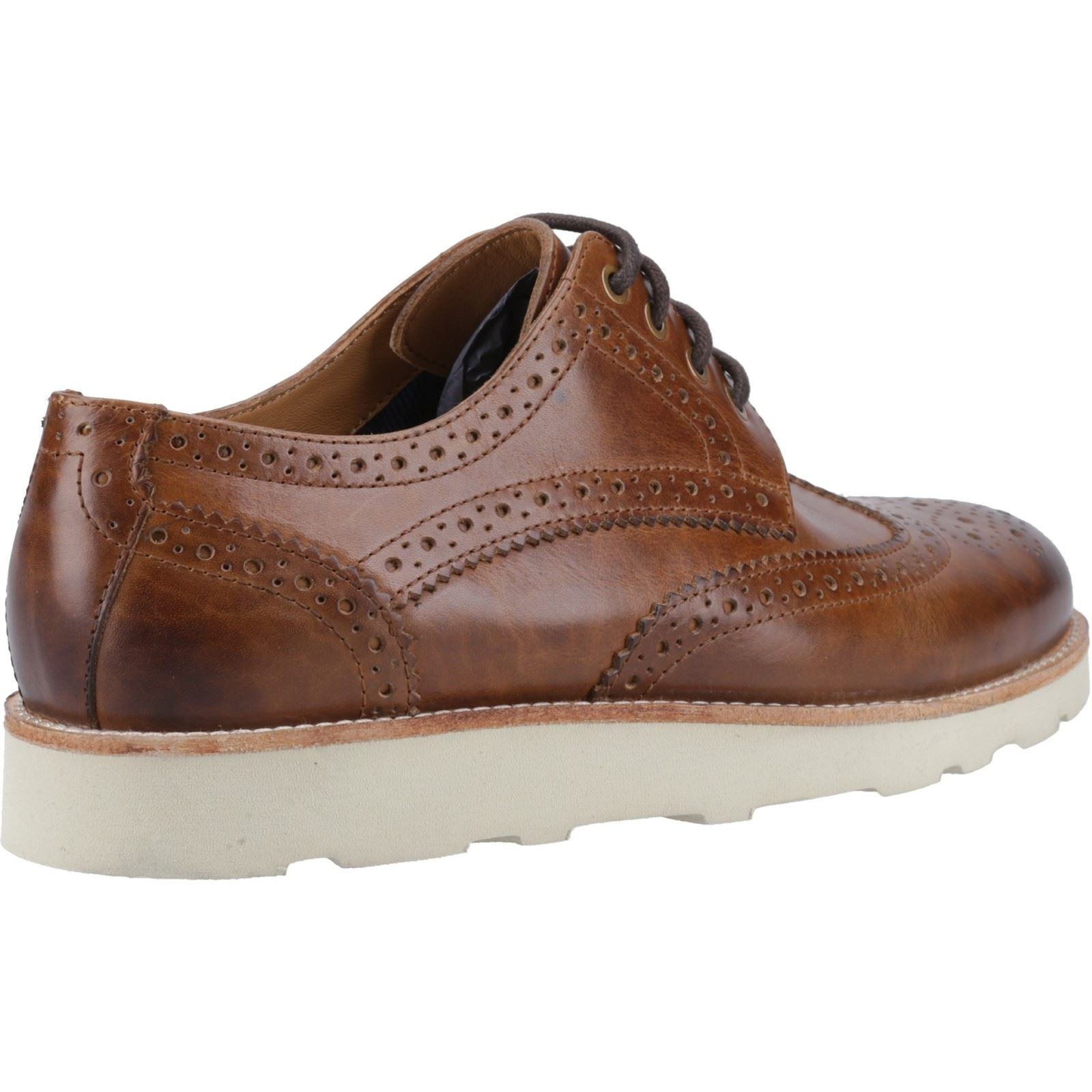 Hush Puppies Kendrick Herren Brogues Schuhe Aus Braunem Leder
