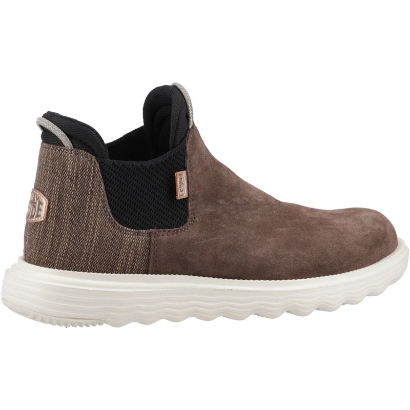 HEYDUDE Branson Leder Damen Kaffee Stiefel